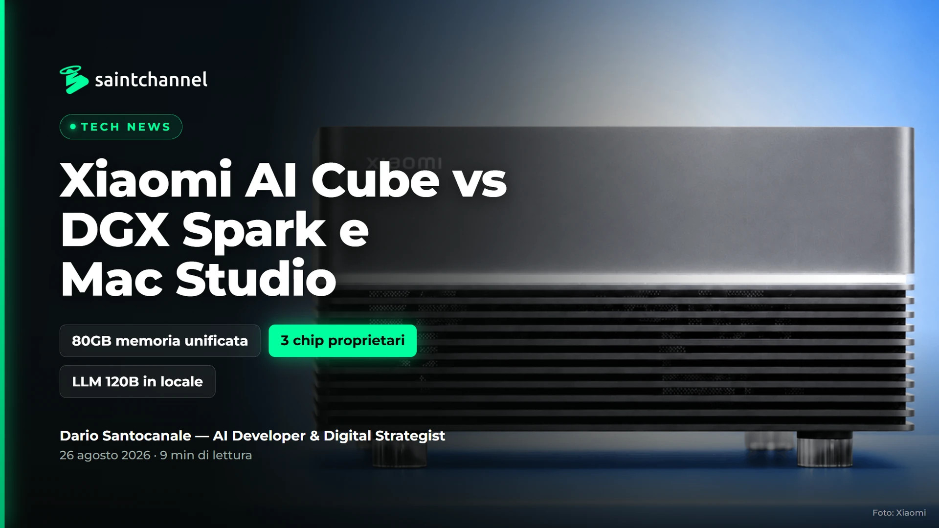 Xiaomi AI Cube vs DGX Spark e Mac Studio